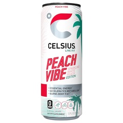 Celsius Peach Vibe Sparkling White Peach Edition 12 oz